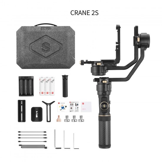 CRANE 2S 3-Axis Bluetooth 5.0 Handheld Gimbal Stabilizer Standard Kit with Tripod for DSLR Mirrorless Camera CRANE 2S 3-Axis Bluetooth 5.0 Handheld Gimbal Stabilizer Standard Kit with Tripod for DSLR Mirrorless Camera