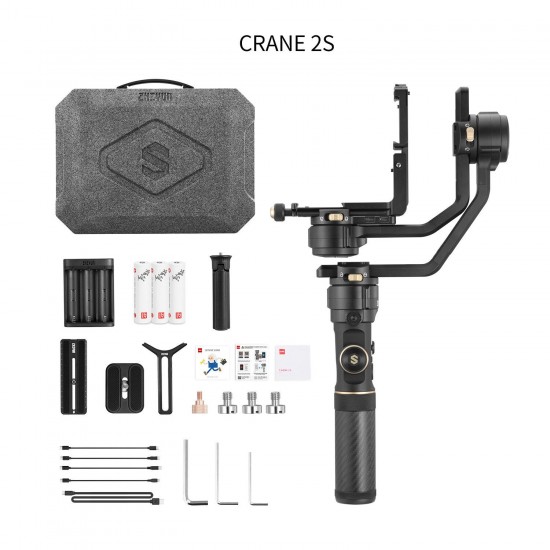 CRANE 2S 3-Axis Bluetooth 5.0 Handheld Gimbal Stabilizer Standard Kit with Tripod for DSLR Mirrorless Camera