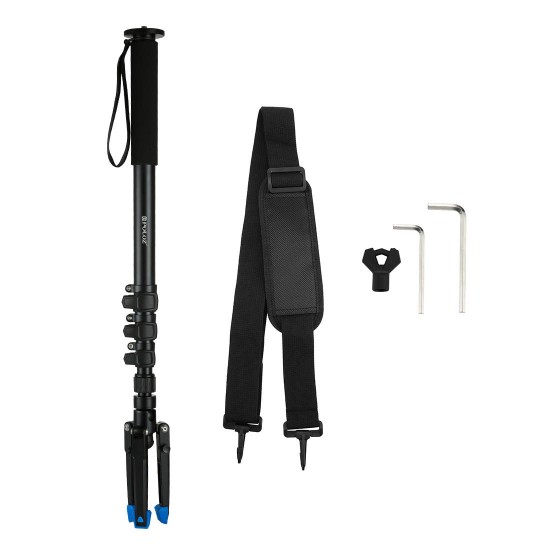 PU3015 Four-Section Aluminum-magnesium Alloy Self-Standing Monopod with Support Base Bracket