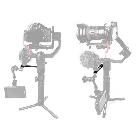 DH08 Cold Shoe Microphone Extension Plate Mount for Gimbal