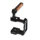 BMPCC Half Frame Cage Stabilizer with Wood Handle for Blackmagic Pocket Cinema Camera 4K