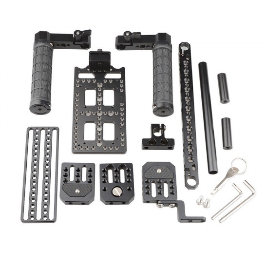 C1757 Aluminum Alloy Adjustable Cage Stabilizer Cheese Plate for Camera Monitor/Battery C1757 Aluminum Alloy Adjustable Cage Stabilizer Cheese Plate for Camera Monitor/Battery
