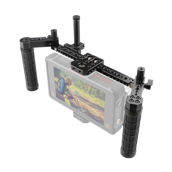 C1854 Adjustable Stabilizer Cage with Dual Handle for 5 Inch 7 Inch Camera Monitor