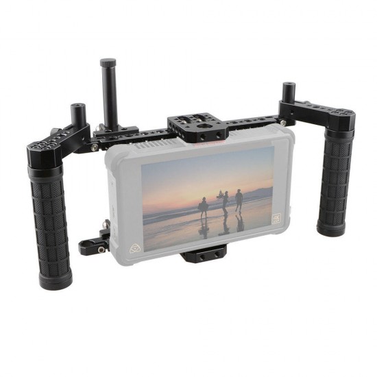 C1854 Adjustable Stabilizer Cage with Dual Handle for 5 Inch 7 Inch Camera Monitor