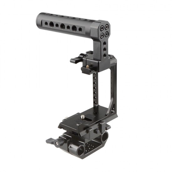 C1861 C-Frame Cage Stabilizer with Cheese Plate Handle for Sony A7 Series A9 DSLR Camera