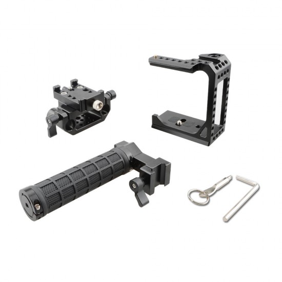 C1861 C-Frame Cage Stabilizer with Cheese Plate Handle for Sony A7 Series A9 DSLR Camera