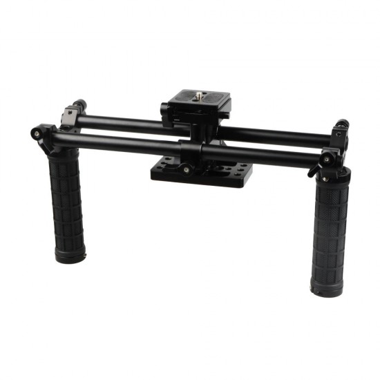 C1916 Universal Quick Release Stabilizer Rig with Dual Handle for DSLR Camera