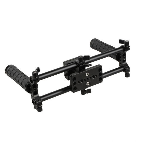 C1916 Universal Quick Release Stabilizer Rig with Dual Handle for DSLR Camera