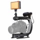 PKT3013 C-shape Stabilizer Microphone Video Light Vlog Set for DSLR Sport Action Camera Smartphone