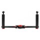 PU270 Dual Handle Handheld Grip Aluminum Alloy Camera Stabilizer for DJI RONIN-S MOZA ZhiYun Gimbal