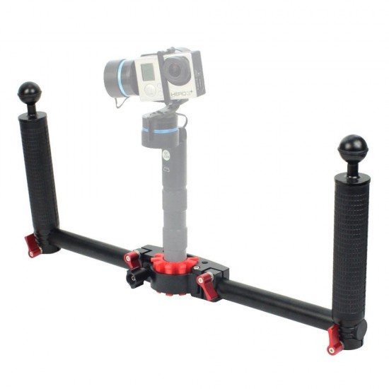 PU270 Dual Handle Handheld Grip Aluminum Alloy Camera Stabilizer for DJI RONIN-S MOZA ZhiYun Gimbal