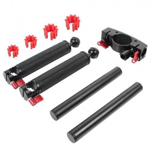 PU270 Dual Handle Handheld Grip Aluminum Alloy Camera Stabilizer for DJI RONIN-S MOZA ZhiYun Gimbal