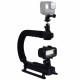 PU3006 C-shaped Hand Grip Camera Stabilizer Steadycam Holder Phone Clamp for DSLR PU3006 C-shaped Hand Grip Camera Stabilizer Steadycam Holder Phone Clamp for DSLR