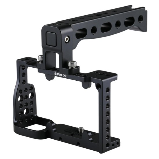 PU3020B Aluminum Alloy Video Camera Cage Protector Handle Stabilizer for Sony A6300 A6000