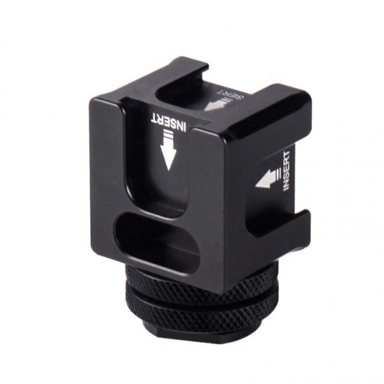 PU3032 4-Head Hot Shoe Camera Mount Adapter Microphone Flash Light Aluminum Alloy Holder Bracket PU3032 4-Head Hot Shoe Camera Mount Adapter Microphone Flash Light Aluminum Alloy Holder Bracket