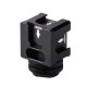 PU3032 4-Head Hot Shoe Camera Mount Adapter Microphone Flash Light Aluminum Alloy Holder Bracket