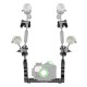 PU3040 Dual Handle Aluminium Alloy Tray Stabilizer with Dual Ball Clamp for DSLR Action Camera Diving Photography PU3040 Dual Handle Aluminium Alloy Tray Stabilizer with Dual Ball Clamp for DSLR Action Camera Diving Photography