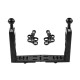 PU3040 Dual Handle Aluminium Alloy Tray Stabilizer with Dual Ball Clamp for DSLR Action Camera Diving Photography PU3040 Dual Handle Aluminium Alloy Tray Stabilizer with Dual Ball Clamp for DSLR Action Camera Diving Photography