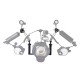 PU3040 Dual Handle Aluminium Alloy Tray Stabilizer with Dual Ball Clamp for DSLR Action Camera Diving Photography