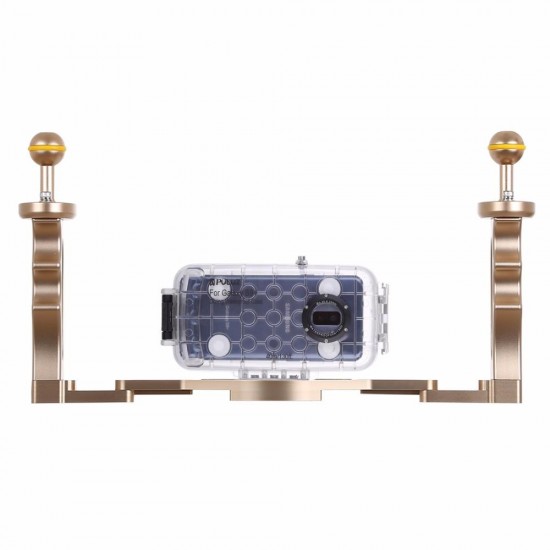 PU3523 Adjustable Dual Handles Aluminium Alloy Tray Stabilizer for DSLR Camera Action Camera Diving Photography PU3523 Adjustable Dual Handles Aluminium Alloy Tray Stabilizer for DSLR Camera Action Camera Diving Photography
