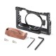 2225 RX100 M6 Camera Cage With Wooden Side Handle for Sony RX100 VI DSLR Cage Wood Hand Grip Kit for Camera Photography Vlog Video Recording