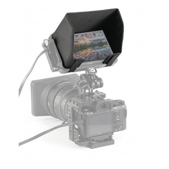 2269 DSLR Camera Director Monitor Sun Hood for Atomos Ninja V Nylon Easy to Take on and Removed