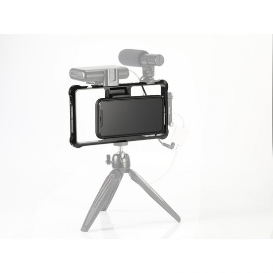 2391 Standard Universal Mobile Phone Cage Vloggers Video Shooting Phone Cage Accessories With Cold Shoe Mount 2391 Standard Universal Mobile Phone Cage Vloggers Video Shooting Phone Cage Accessories With Cold Shoe Mount