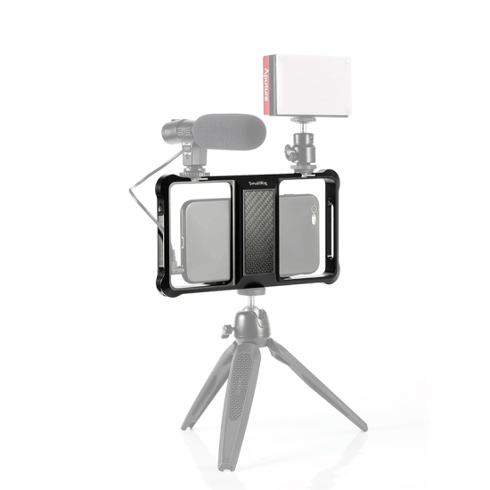 2391 Standard Universal Mobile Phone Cage Vloggers Video Shooting Phone Cage Accessories With Cold Shoe Mount 2391 Standard Universal Mobile Phone Cage Vloggers Video Shooting Phone Cage Accessories With Cold Shoe Mount