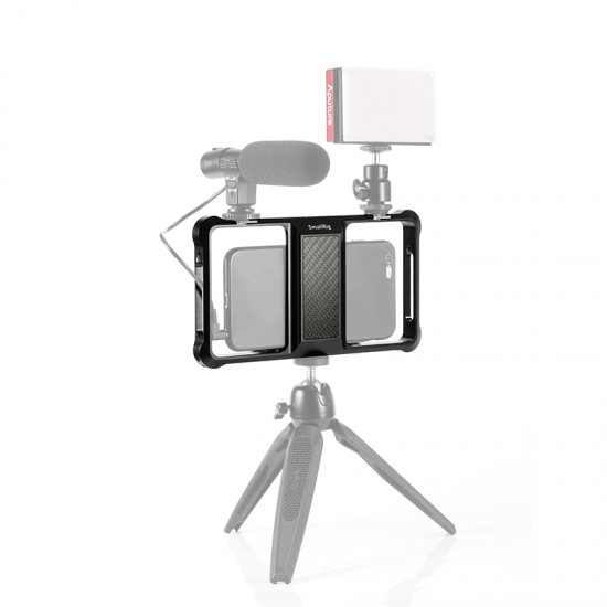 2391 Standard Universal Mobile Phone Cage Vloggers Video Shooting Phone Cage Accessories With Cold Shoe Mount