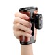 R027 Handheld Grimbal Universal Brazilian Rosewood Camera Cage Handle Triple Slide Screw Handle Microphone Mount