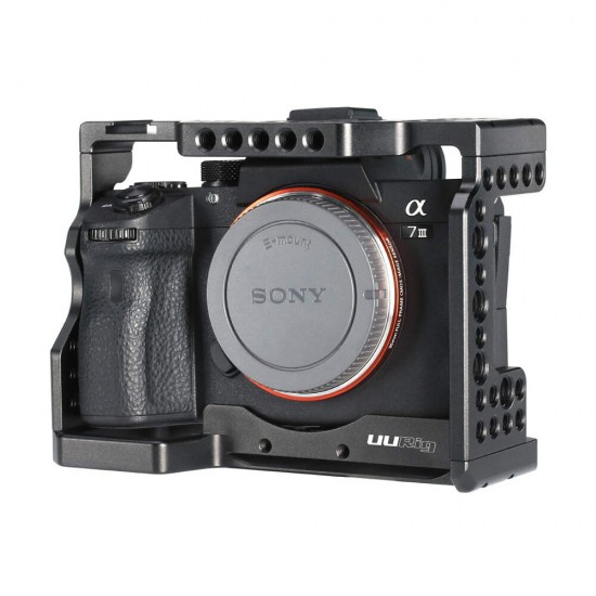 C-A73 Metal Camera Cage with Camera Microphone Light Mount Quick Release Plate Arri Hole Extension C-A73 Metal Camera Cage with Camera Microphone Light Mount Quick Release Plate Arri Hole Extension