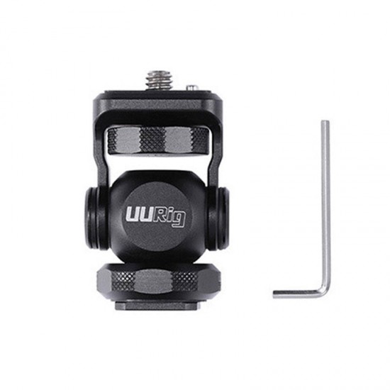 R015 Bracket Mini Ballhead Holder Cold Shoe Mount for DSLR Camera Monitor