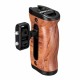 R027 Universal Brazilian Rosewood Camera Cage Handle Triple Slide Screw Handle Microphone LED Light Mount
