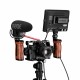 R027 Universal Brazilian Rosewood Camera Cage Handle Triple Slide Screw Handle Microphone LED Light Mount R027 Universal Brazilian Rosewood Camera Cage Handle Triple Slide Screw Handle Microphone LED Light Mount