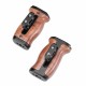 R027 Universal Brazilian Rosewood Camera Cage Handle Triple Slide Screw Handle Microphone LED Light Mount