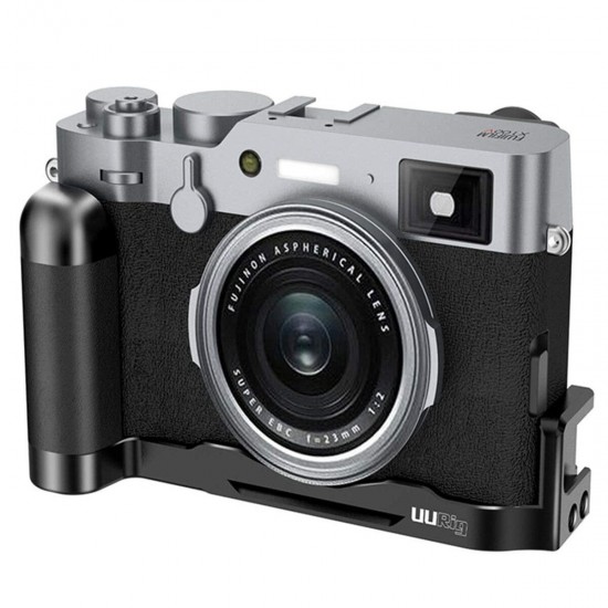 R034 Metal L Bracket Leather Hand Grip with Arca Swiss-Type Quick Release Plate for Fujifilm X-100V / X-100F for Video Vlogging R034 Metal L Bracket Leather Hand Grip with Arca Swiss-Type Quick Release Plate for Fujifilm X-100V / X-100F for Video Vlogging