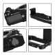 R034 Metal L Bracket Leather Hand Grip with Arca Swiss-Type Quick Release Plate for Fujifilm X-100V / X-100F for Video Vlogging