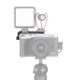 R038 Dual Hot Shoe Camera Extension Mount Bracket Vlog Microphone LED Light Extend Stand for Canon M6 Mark II
