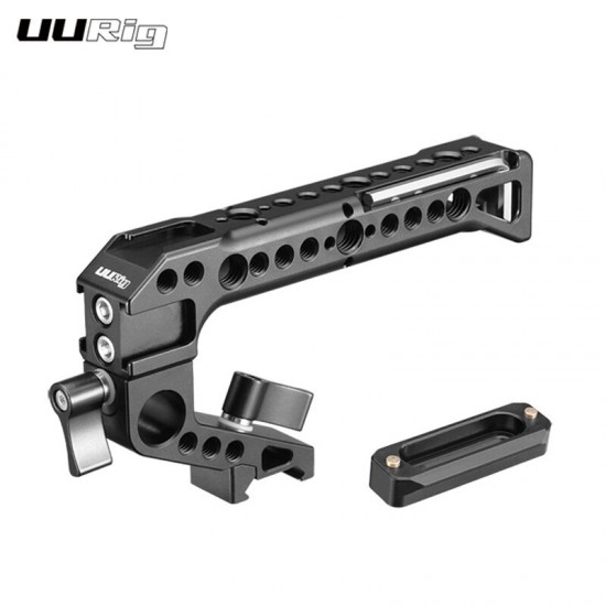 R042 Universal Camera Cage Handle Hand Grip With 1/4 Screw Cold Shoe Mount for DSLR