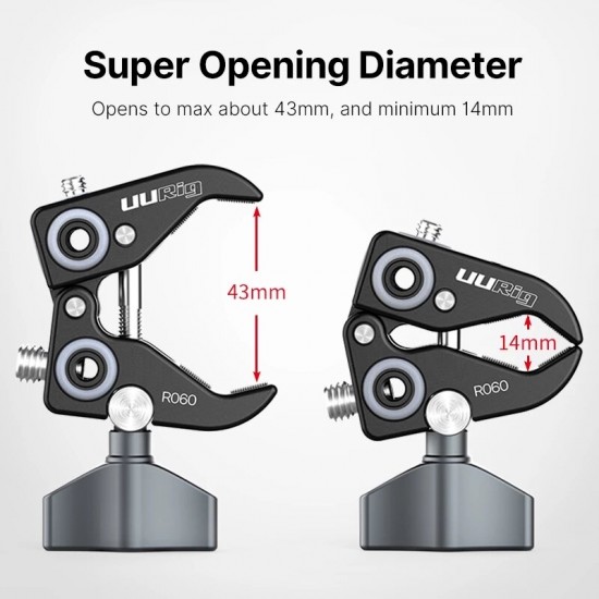 R060 Clamp Pliers Clip With 1/4 Screw Hole for DSLR Camera Vlog Photography Adapter Camera Holder Clip