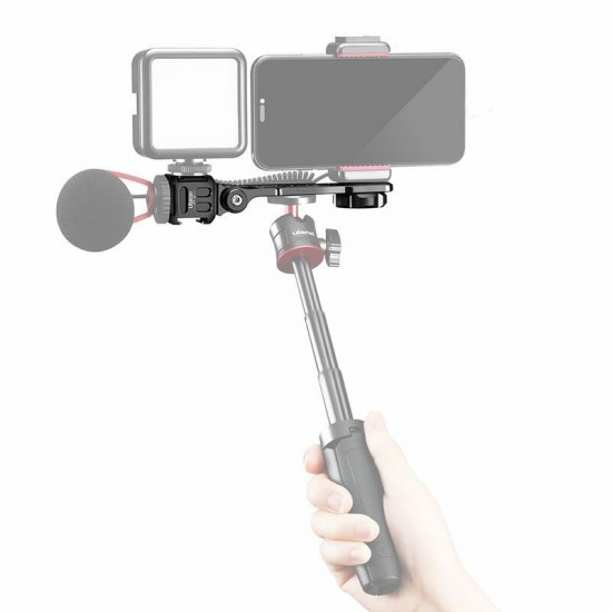 PT-13 Extend Cold Shoe Mount Plate Microphone Video Light Mount Extension Bar for Zhiyun Smooth DJI Gimbal Stabilizer