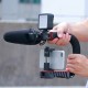 Pro Mini Handle Stabilizer with Triple Cold Shoe Mount Camera Smartphone Video Portable Gimbal for DSLR