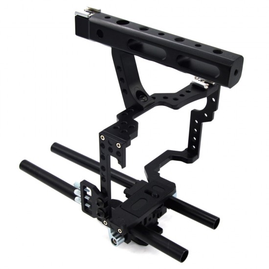 VD-07 Portable Aluminum Camera Cage Rig Stabilizer Top Handle Grip for DSLR Camera DV Mount VD-07 Portable Aluminum Camera Cage Rig Stabilizer Top Handle Grip for DSLR Camera DV Mount
