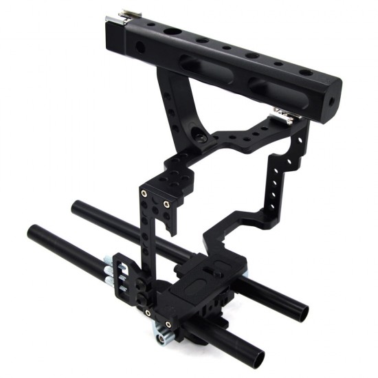 VD-07 Portable Aluminum Camera Cage Rig Stabilizer Top Handle Grip for DSLR Camera DV Mount