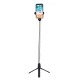 All In One Extendable bluetooth Remote Control Monopod Selfie Sticks Video Tripod with 360 Degree Rotation Phone Holder