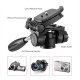 PT55 Aluminum Alloy Camera Tripod with 3 Way 360 Degree Pan Head for DSLR SLR DV with Case