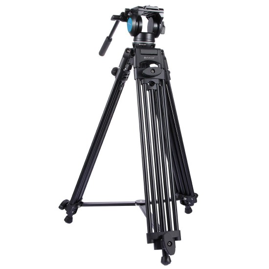 PU3003 Adjustable Aluminum Alloy Tripod 62-160CM with Fluid Drag Tripod Head