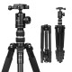 XTGP438 Aluminum Alloy 4-Sections Camera Tripod for Canon for Nikon DSLR Stand With Ball Head 10kg Max Load 1.4m Max Height