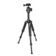 XTGP441 Portable Tripod 3 Sections Foldable Telescopic Tripod with Ball Head for DSLR Cameras