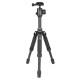 XTGP441 Portable Tripod 3 Sections Foldable Telescopic Tripod with Ball Head for DSLR Cameras